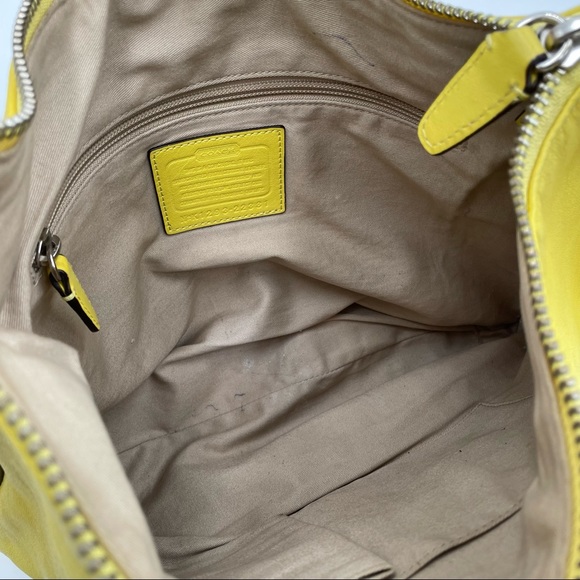 Coach Legacy Courtney Slim Convertible 22831 Yellow Leather Hobo Bag - Picture 15 of 16